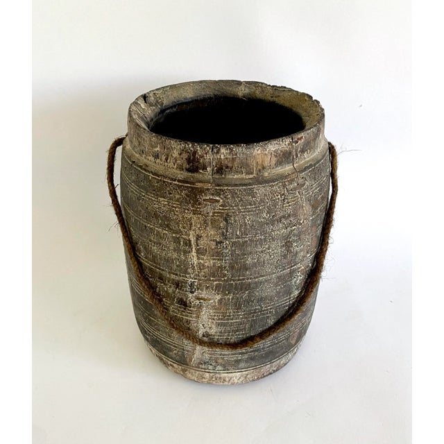 Rustic Wood Hanging Honey Pot Vessel For Sale - Image 4 of 9