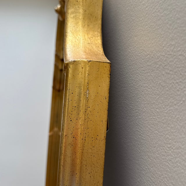 Glass Beautiful LaBarge Style Gilt Mirror 1950-1960s For Sale - Image 7 of 7