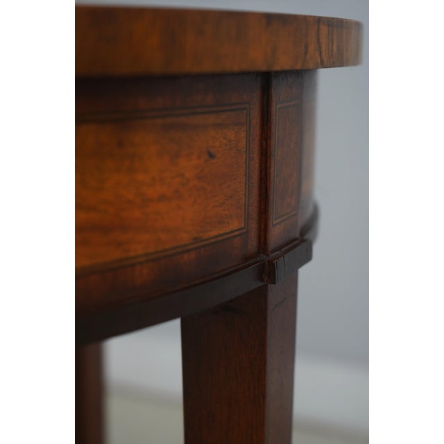 Maitland Smith Georgian Style Mahogany Inlaid Table For Sale - Image 9 of 13