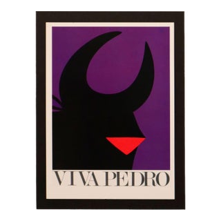 2002 Canadian Art Postcard, "Viva Pedro " From 1976 Canadian Poster, Vittorio Fiorucci For Sale