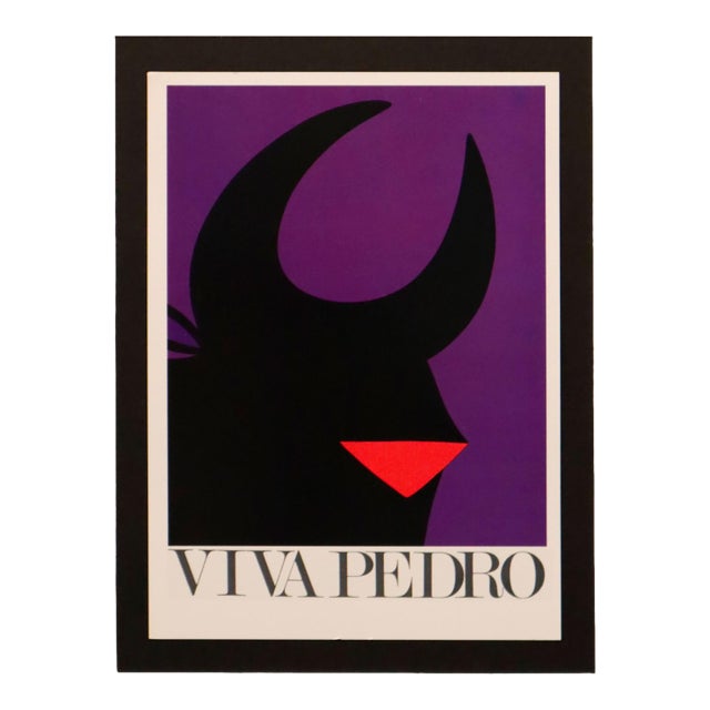 2002 Canadian Art Postcard, "Viva Pedro " From 1976 Canadian Poster, Vittorio Fiorucci For Sale