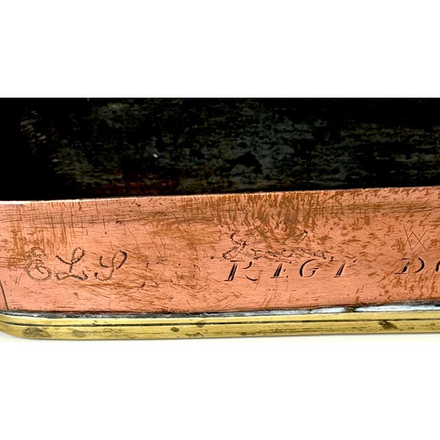 18th Century 18th Century Dutch Pieter Holm Zee-Meeter Brass & Copper Navigator's Tobacco Box For Sale - Image 5 of 14