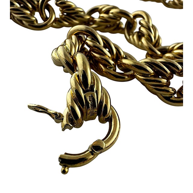 Tiffany & Co. Germany 18k Yellow Gold Cable Circle Link Chunky Necklace For Sale - Image 10 of 12