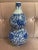 Gorgeous mid 20th century chinese porcelain blue and white double gourd vase decorated with cobalt blue foliate detail on...