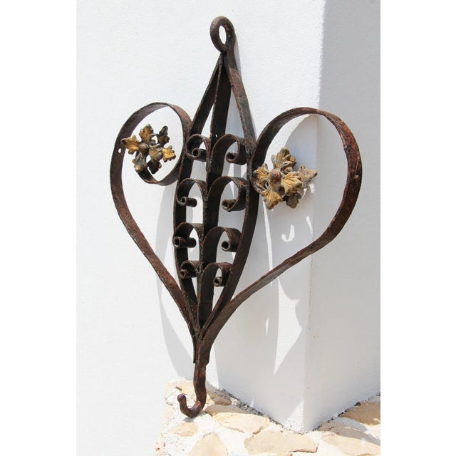 Material: Wrought Iron, lead flowers with gold leaf. At this time, all purchases will be shipped from Lisbon, Portugal...