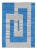 Modern Kilim Rug by Keivan Woven Arts, Cobalt Blue & Gray, 8'3" X 11" For Sale
