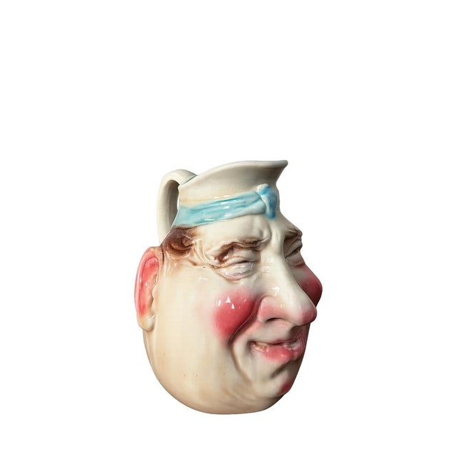 Sarreguemines Pitcher in Earthenware, 1890s For Sale - Image 11 of 11