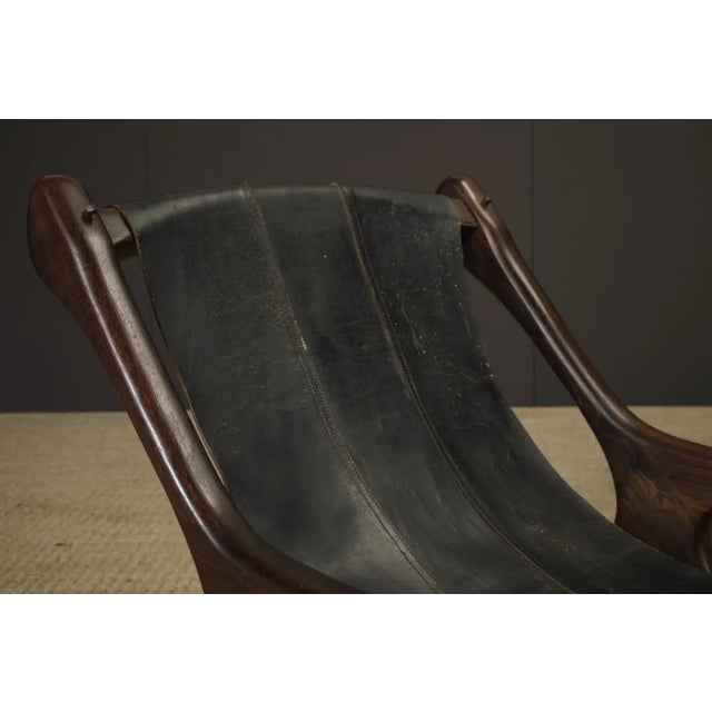 Rosewood and Leather 'Sloucher' Lounge Chair by Don Shoemaker, 1960s, Signed For Sale - Image 13 of 18