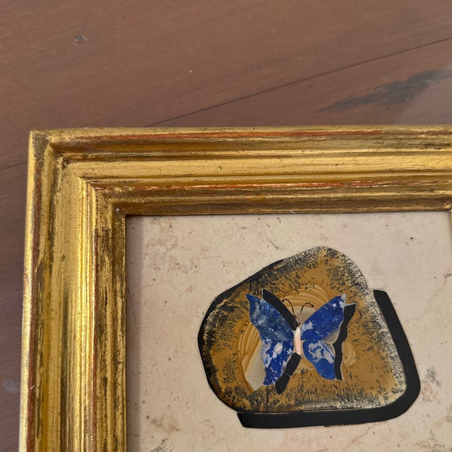 Vintage Italian Pietra Dura Butterfly Plaque For Sale In Atlanta - Image 6 of 7