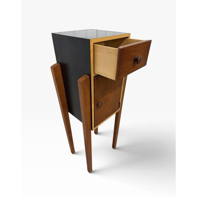 Mid 20th Century Vintage Art Deco Style Ethan Allen Maple Wood Cabinet "Storkie" Storage Wine Bar For Sale - Image 5 of 7