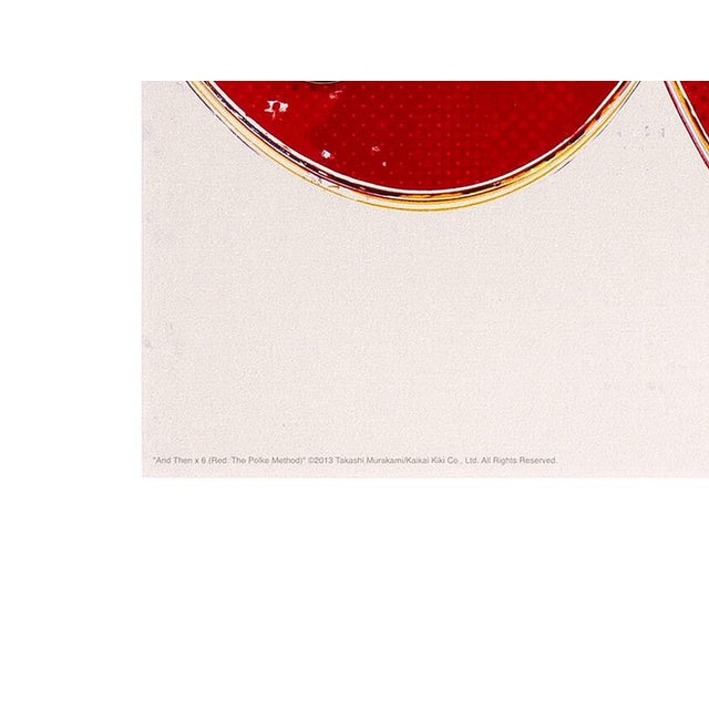 Pop Art Takashi Murakami, and Then X 6 (Red: The Polke Method), Signed Lithograph, Edition of 300, 2013 For Sale - Image 3 of 3