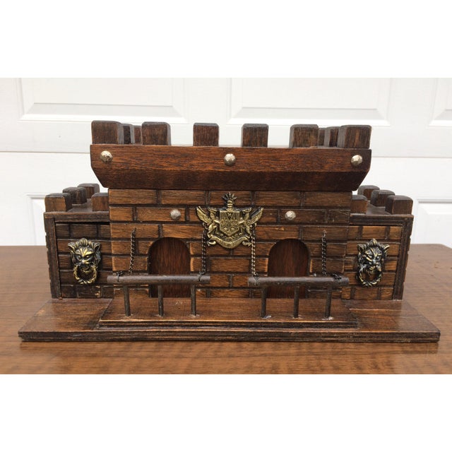 Vintage Wooden Castle Jewelry Box Chairish