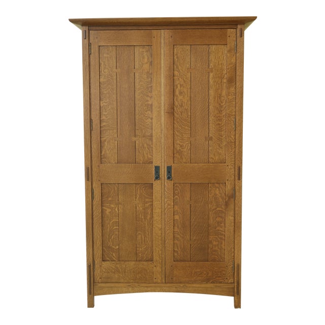 Stickley Mission Oak 2 Door Armoire Wardrobe Chairish