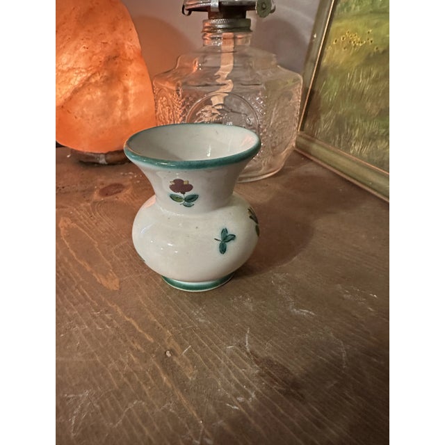 Ceramic 1970s Small Austrian Ceramic Vase With Floral Details For Sale - Image 7 of 8