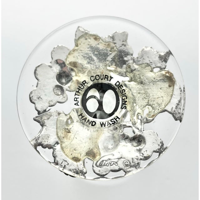 Metal 1990s Arthur Court “Grape” Wine Glasses - Set of 4 For Sale - Image 7 of 7