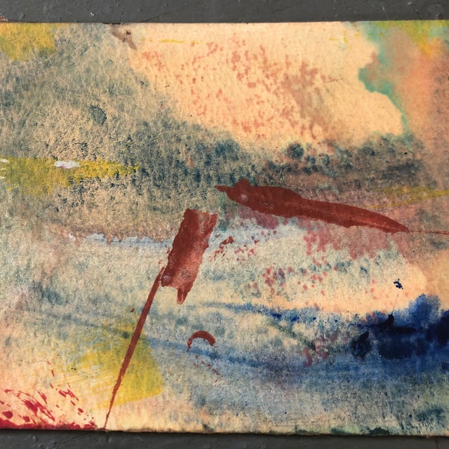 Original painting on paper Unsigned 5.5 x 8.5 Unframed Daniel Buckler written on back