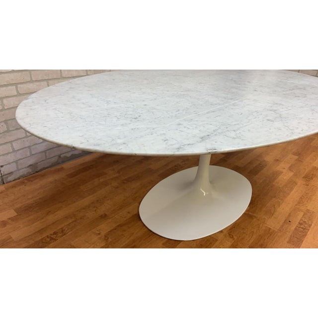 Mid Century Modern Restoration Hardware Oval Marble Top Tulip Dining Table Chairish
