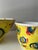 Yellow Pair of Colorful, Abstract Ceramic Bowls Signed Lori Dresner For Sale - Image 8 of 11