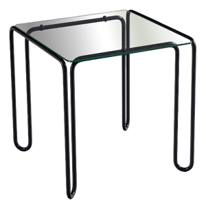Vintage Wireframe Side Table with Glass Top, 1980s