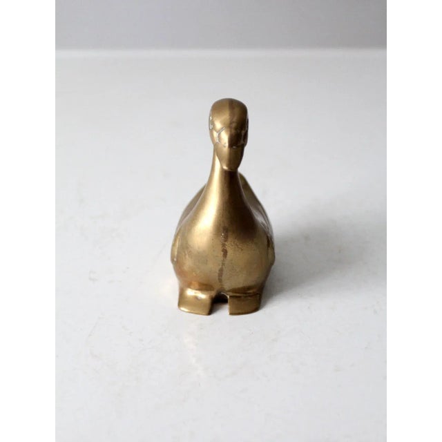 Mid-Century Modern Mid-Century Brass Goose Figurine For Sale - Image 3 of 11