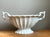 Cream Ironstone Fluted Ceramic Footed Orchid Bowl For Sale - Image 8 of 12