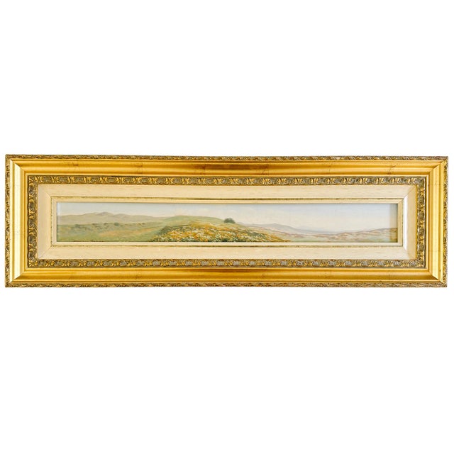Vintage Italian Impressionist Panoramic Tuscan Landscape Oil Painting by Francesco Rosselli For Sale - Image 9 of 9