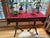 Lovely maple make-up table and bench. Bench has caning. Table has pop-up leaves on each end. Two little drawers provide...