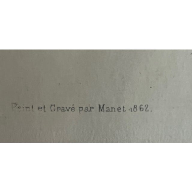Letterpress Print of Charles Baudelaire by Manet, C. 1862 For Sale - Image 9 of 12