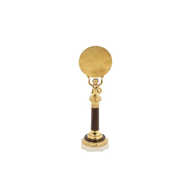 Wood Small Mirror in Rosewood and Gilt Bronze For Sale - Image 7 of 8