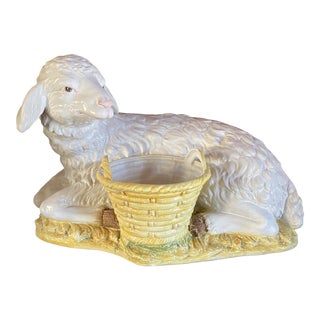 Late 20th Century Italian Sculptural Lamb Pottery Planter For Sale
