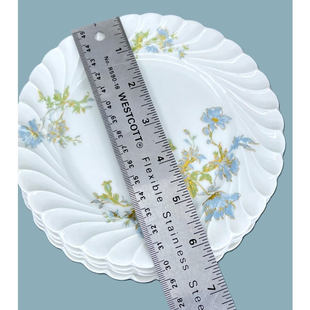 1980s Haviland Limoges Porcelain Plates, Margaux - Set of 6 For Sale - Image 9 of 9