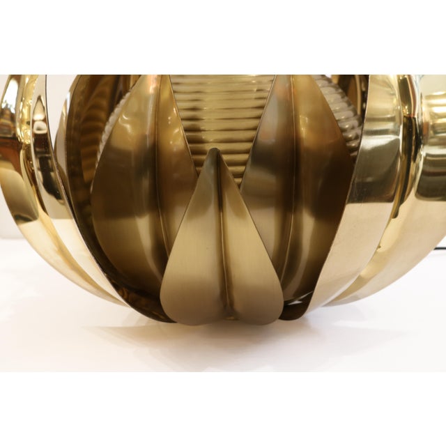 Single Italian Mid-Century Brass Table Lamp , 1950's For Sale - Image 9 of 18