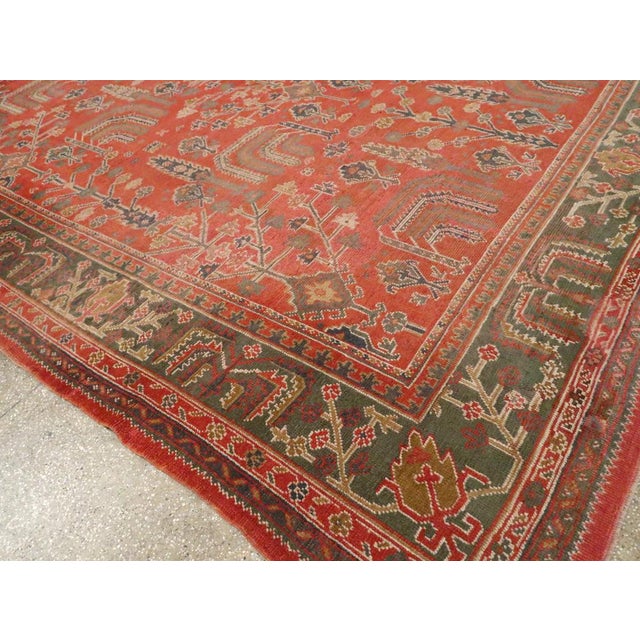 Early 20th Century Galerie Shabab Collection Early 20th Century Turkish Oushak Room Size Carpet For Sale - Image 5 of 7