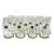 1980s Vintage Memphis Postmodern Bent Glass Sterling Medallion Tall Boy Tumblers - Set of 12 For Sale