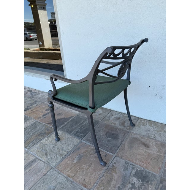 S. Lecon Circa 1990 Neoclassical Cast Metal Patio Dining Set, 42 Inches For Sale - Image 18 of 18