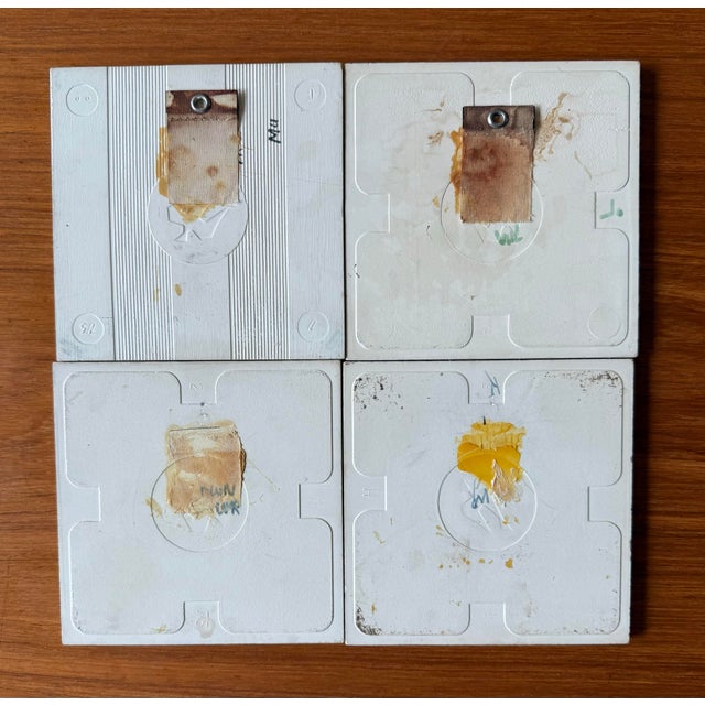 Set of 4 Hand Painted Dutch Tiles Depicting Old World Trades For Sale - Image 11 of 12