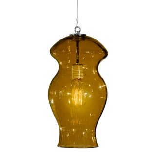 Sol Pendant Light from the Versuvius Collection in Amber For Sale