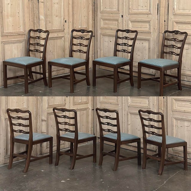 Early 20th Century Set of 10 Edwardian Mahogany Dining Chairs Includes 2 Armchairs For Sale - Image 5 of 18
