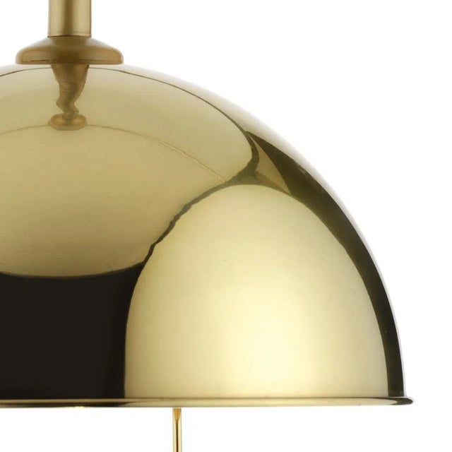 Vintage Pendant Lamp in Polished Brass by Florian Schulz, 1970s For Sale - Image 6 of 7