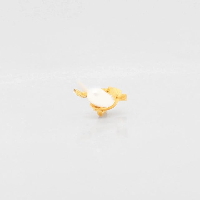 Vintage 14k Gold & Blister Pearl Gourd or Eggplant Stickpin For Sale - Image 11 of 12