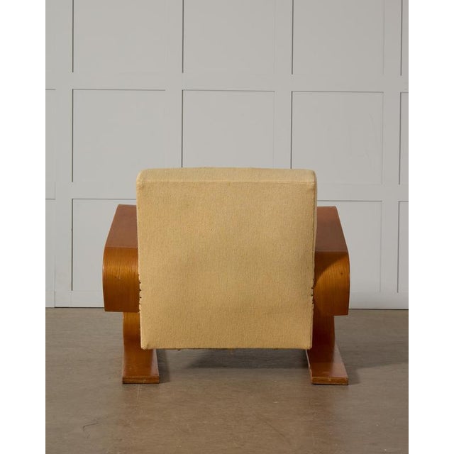 Brown Tank Chair attributed to Alvar Aalto, Finland, 1940s For Sale - Image 8 of 11