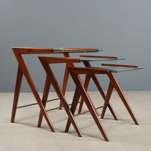 Nesting Coffee Tables, 1950s, Set of 3 For Sale - Image 3 of 11