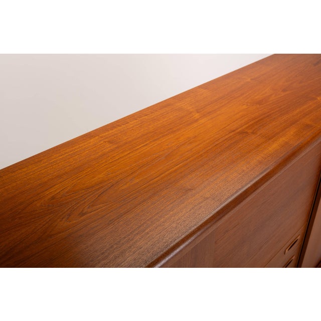 H.P. Hansen Vintage Danish Teak Highboard by H.P. Hansen, 1960s For Sale - Image 4 of 17