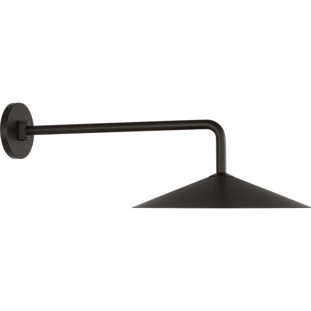 Modern Amber Lewis for Visual Comfort Signature Ponce 9" Articulating Sconce in Modern Iron with Modern Iron Shade For Sale - Image 3 of 10