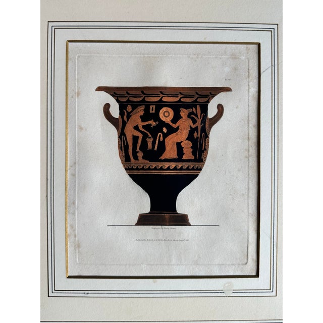 Late 20th Century Vintage Boho Print of Greek Urn on Paper For Sale - Image 5 of 9