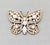 Napier Vintage 1960s Signed Napier Goldtone & White Rhinestone Butterfly Brooch For Sale - Image 4 of 7