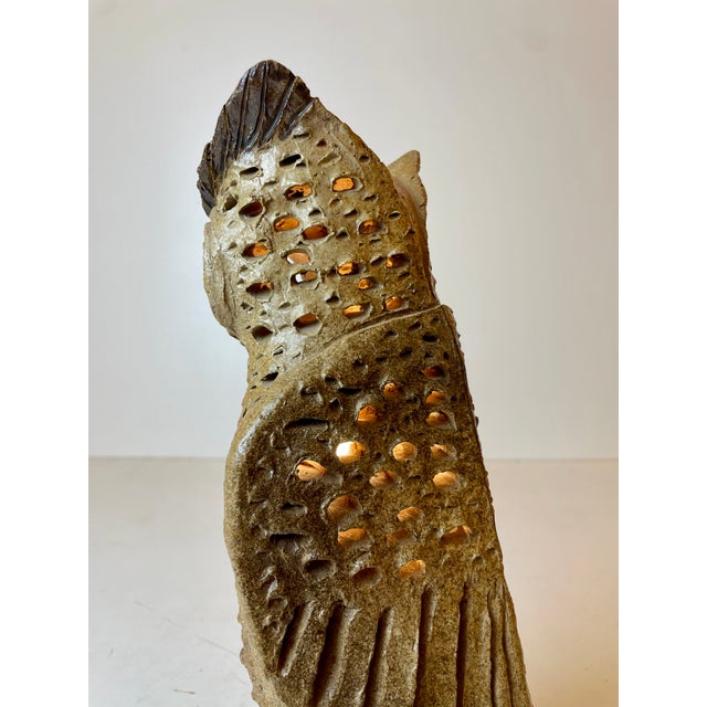 Ceramic Owl Table Lamp, 1960s For Sale - Image 15 of 18