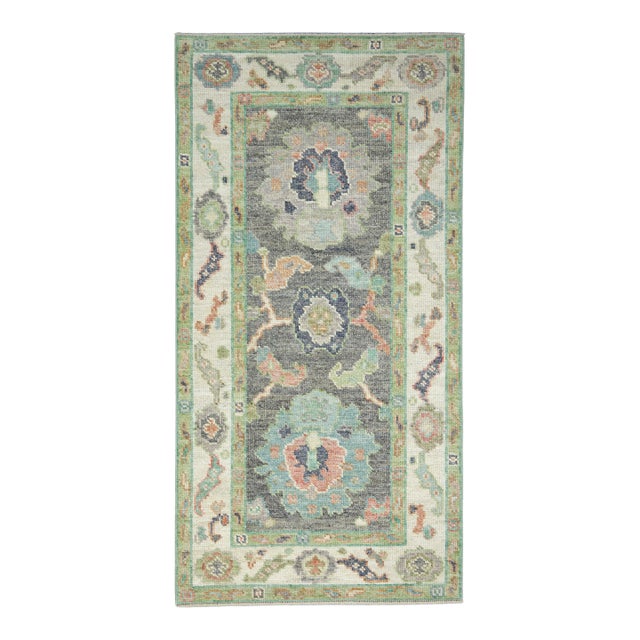 Turkish Oushak Rug 2'7" x 5' #17252 For Sale