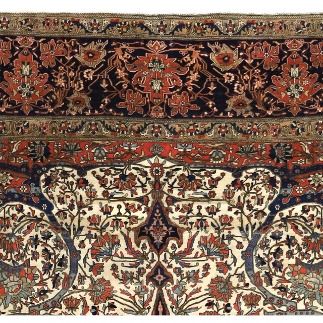 Late 19th Century Antique Persian Mohtasham Kashan Rug 7'9" X 9’9” For Sale - Image 5 of 5