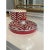 Modern Decorative Red & Navy Chevron Bowl & Lid For Sale In Chicago - Image 6 of 9